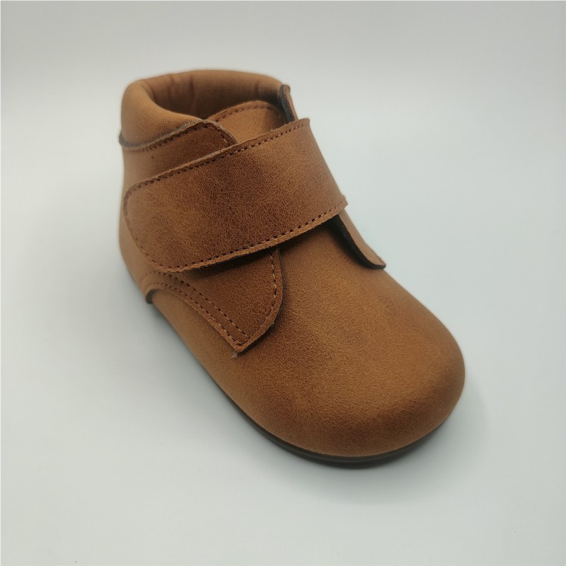 BOTIN VELCRO MARRON