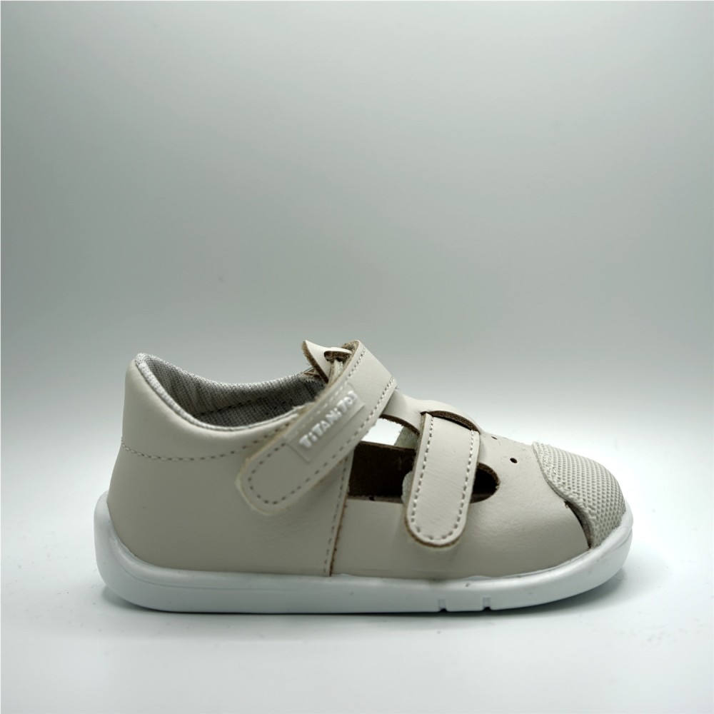 SANDALIA DOBLE VELCRO MARFIL