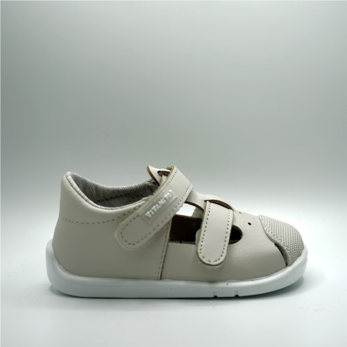 SANDALIA DOBLE VELCRO MARFIL