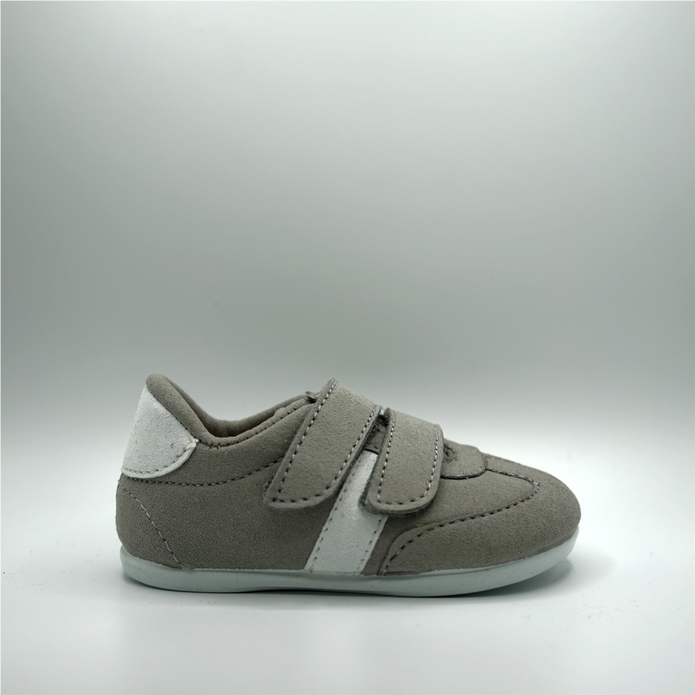 ZAPATILLA DOS VELCROS GRIS