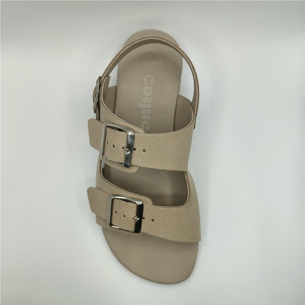 SANDALIA HEBILLAS BEIGE