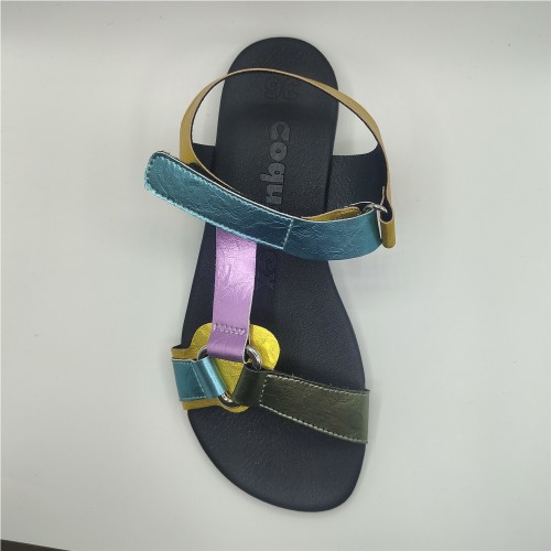 SANDALIA METALIZADA MULTICOLOR