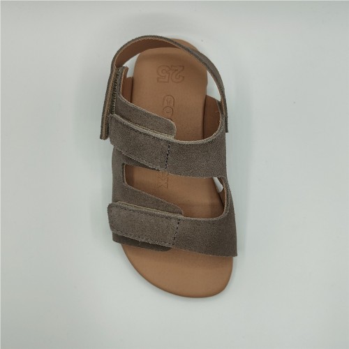 SANDALIA VELCROS MARRON