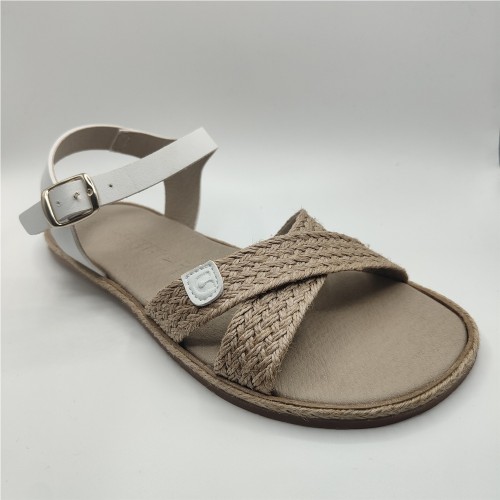 SANDALIA TRENZADA BEIGE