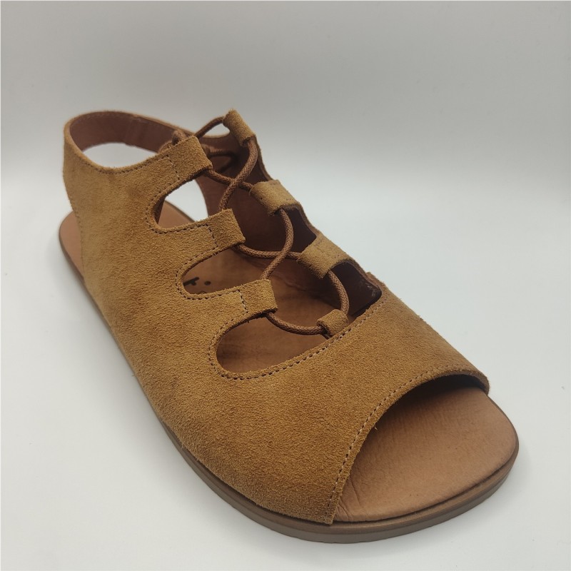 SANDALIA ROMANA BAJA CAMEL