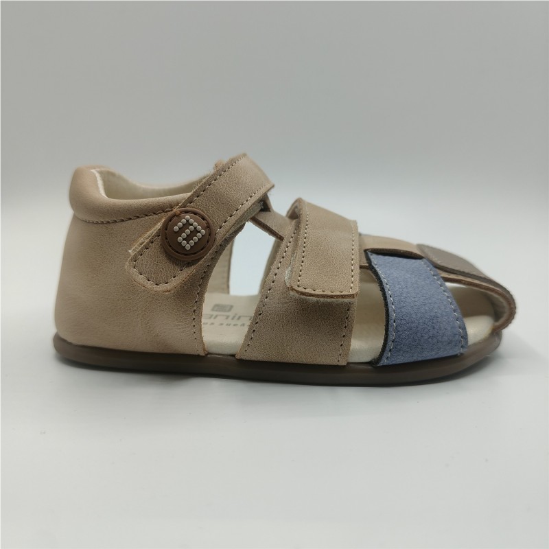 SANDALIA DOS COLORES BEIGE 2