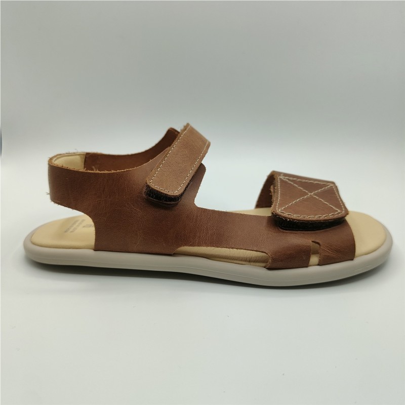 SANDALIA TIRAS ABIERTA MARRON 2